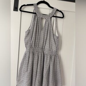 Elegant Black and White Patterned Romper